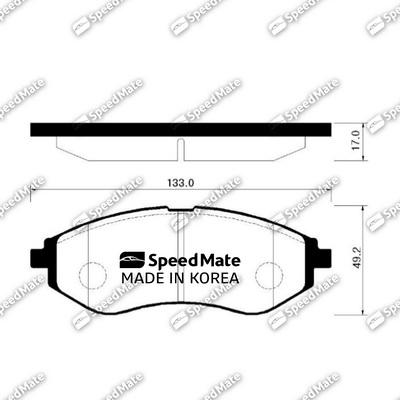 SpeedMate SM-BPG013 - Гальмівні колодки, дискові гальма autozip.com.ua