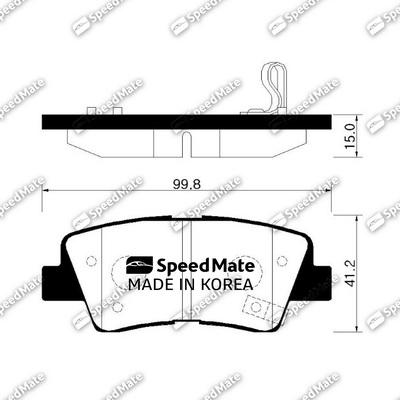 SpeedMate SM-BPH042 - Гальмівні колодки, дискові гальма autozip.com.ua