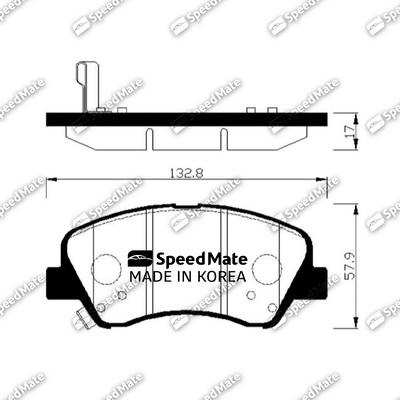 SpeedMate SM-BPH047 - Гальмівні колодки, дискові гальма autozip.com.ua