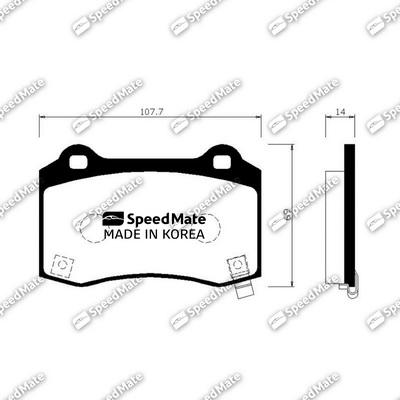 SpeedMate SM-BPH057 - Гальмівні колодки, дискові гальма autozip.com.ua