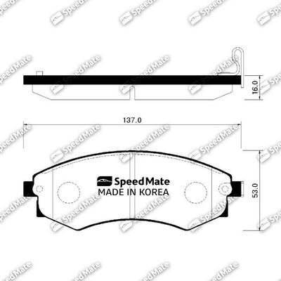 SpeedMate SM-BPH006 - Гальмівні колодки, дискові гальма autozip.com.ua