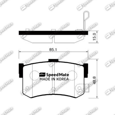 SpeedMate SM-BPH012 - Гальмівні колодки, дискові гальма autozip.com.ua