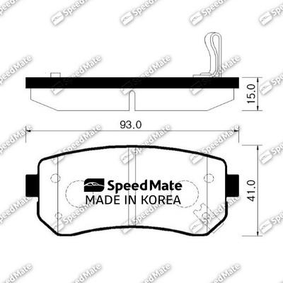 SpeedMate SM-BPH034 - Гальмівні колодки, дискові гальма autozip.com.ua