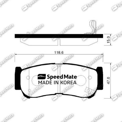 SpeedMate SM-BPH031 - Гальмівні колодки, дискові гальма autozip.com.ua