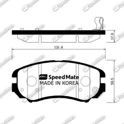 SpeedMate SM-BPH038 - Гальмівні колодки, дискові гальма autozip.com.ua