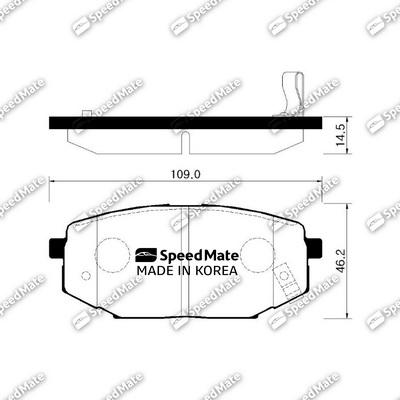 SpeedMate SM-BPH033 - Гальмівні колодки, дискові гальма autozip.com.ua
