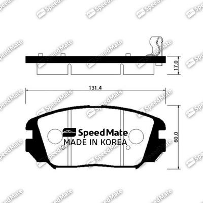 SpeedMate SM-BPH032 - Гальмівні колодки, дискові гальма autozip.com.ua