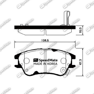 SpeedMate SM-BPH024 - Гальмівні колодки, дискові гальма autozip.com.ua