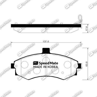 SpeedMate SM-BPH025 - Гальмівні колодки, дискові гальма autozip.com.ua