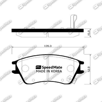 SpeedMate SM-BPH023 - Гальмівні колодки, дискові гальма autozip.com.ua