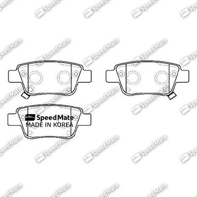 SpeedMate SM-BPJ563 - Гальмівні колодки, дискові гальма autozip.com.ua