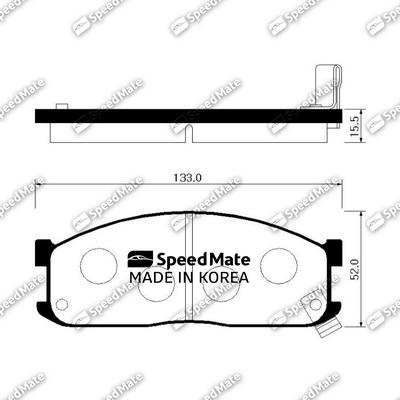 SpeedMate SM-BPK001 - Гальмівні колодки, дискові гальма autozip.com.ua