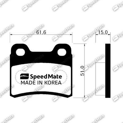 SpeedMate SM-BPK008 - Гальмівні колодки, дискові гальма autozip.com.ua