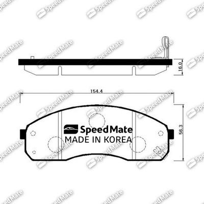 SpeedMate SM-BPK018 - Гальмівні колодки, дискові гальма autozip.com.ua