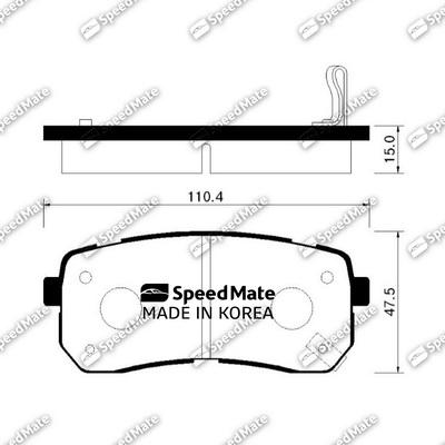 SpeedMate SM-BPK034 - Гальмівні колодки, дискові гальма autozip.com.ua