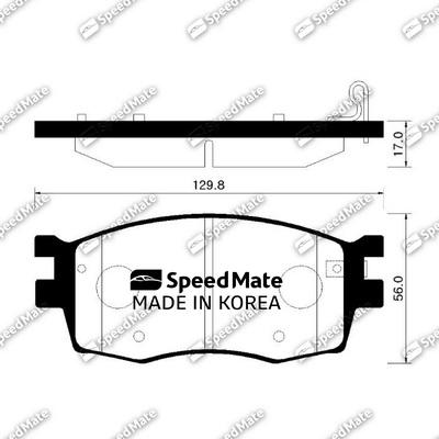 SpeedMate SM-BPK031 - Гальмівні колодки, дискові гальма autozip.com.ua