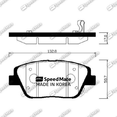 SpeedMate SM-BPK038 - Гальмівні колодки, дискові гальма autozip.com.ua