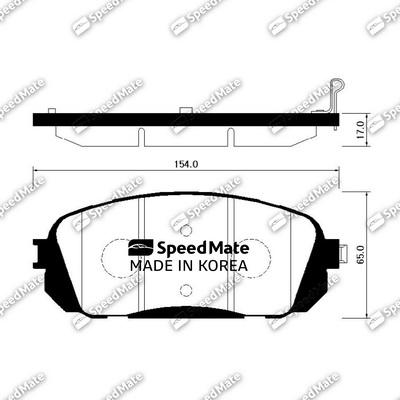 SpeedMate SM-BPK033 - Гальмівні колодки, дискові гальма autozip.com.ua