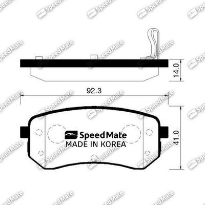 SpeedMate SM-BPK032 - Гальмівні колодки, дискові гальма autozip.com.ua