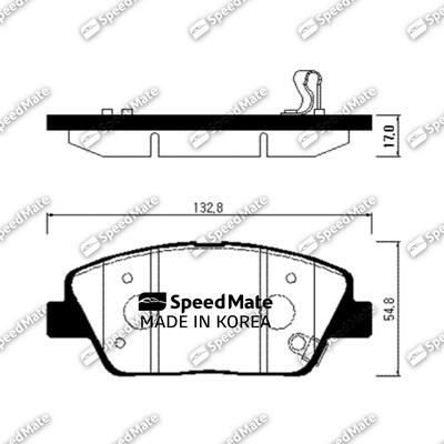SpeedMate SM-BPK037 - Гальмівні колодки, дискові гальма autozip.com.ua