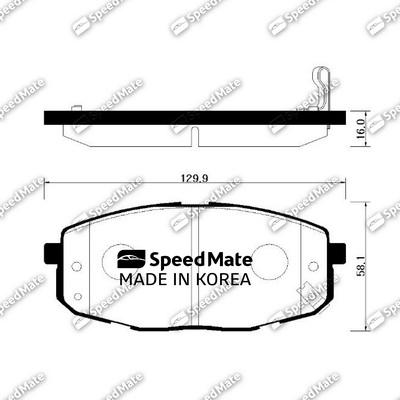 SpeedMate SM-BPK024 - Гальмівні колодки, дискові гальма autozip.com.ua