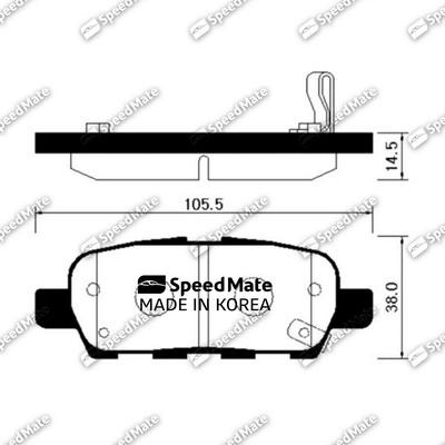 SpeedMate SM-BPS009 - Гальмівні колодки, дискові гальма autozip.com.ua