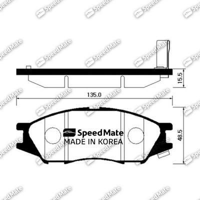 SpeedMate SM-BPS004 - Гальмівні колодки, дискові гальма autozip.com.ua