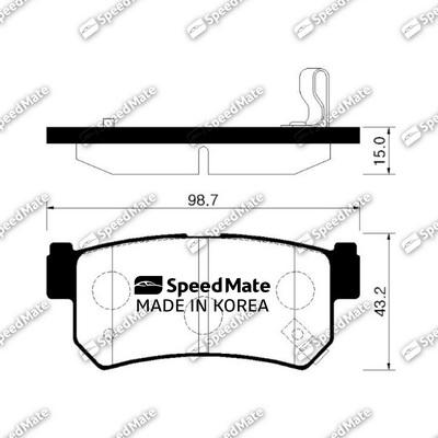 SpeedMate SM-BPY008 - Гальмівні колодки, дискові гальма autozip.com.ua