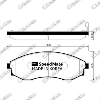 SpeedMate SM-BPY003 - Гальмівні колодки, дискові гальма autozip.com.ua