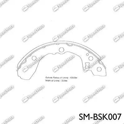 SpeedMate SM-BSK007 - Комплект гальм, барабанний механізм autozip.com.ua