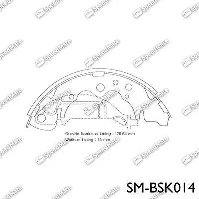 SpeedMate SM-BSK014 - Комплект гальм, барабанний механізм autozip.com.ua