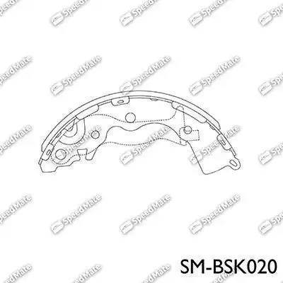 SpeedMate SM-BSK020 - Комплект гальм, барабанний механізм autozip.com.ua