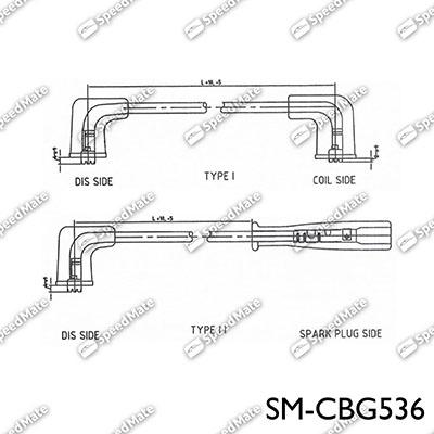SpeedMate SM-CBG536 - Комплект проводів запалювання autozip.com.ua