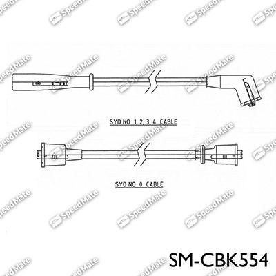 SpeedMate SM-CBK554 - Комплект проводів запалювання autozip.com.ua