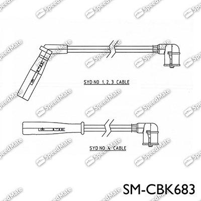 SpeedMate SM-CBK683 - Комплект проводів запалювання autozip.com.ua