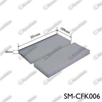 SpeedMate SM-CFK006 - Фільтр, повітря у внутрішній простір autozip.com.ua