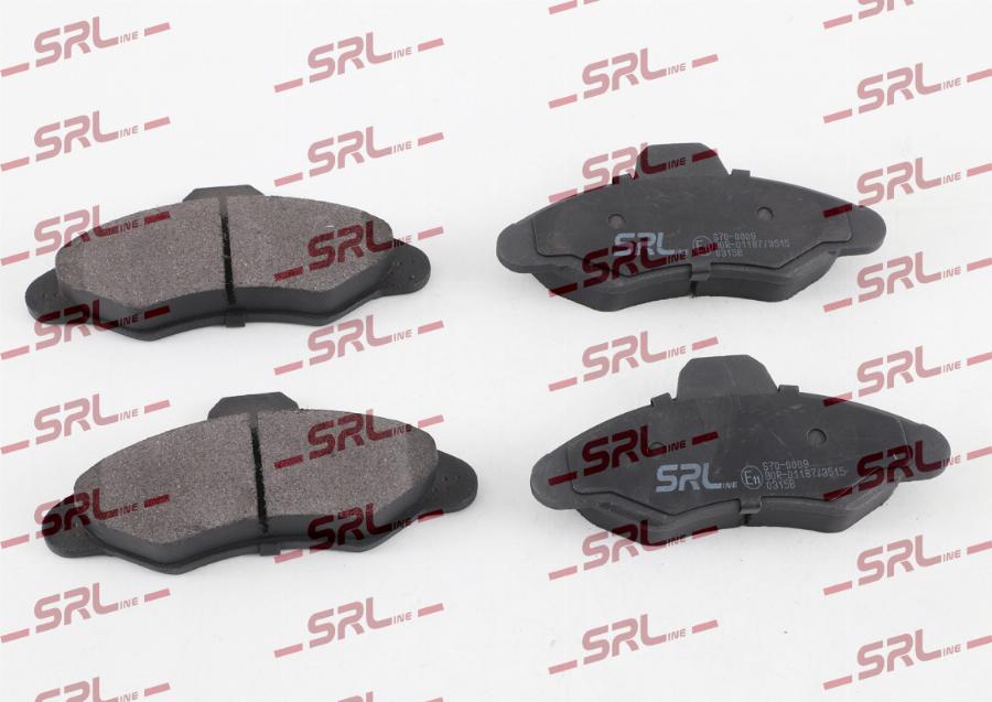 SRLine S70-0009 - Гальмівні колодки, дискові гальма autozip.com.ua