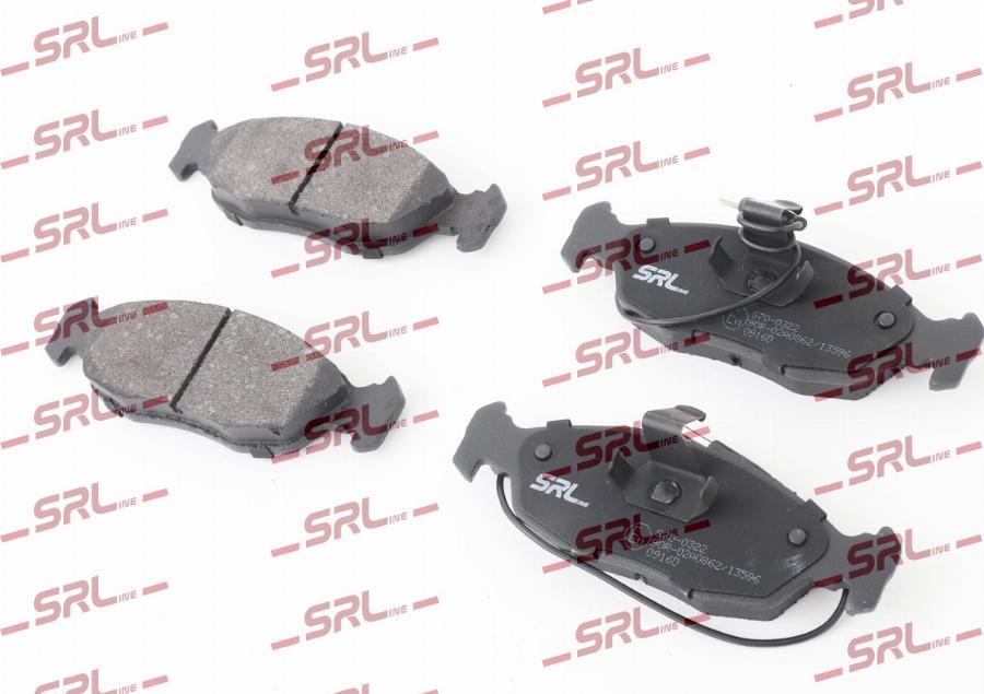 SRLine S70-0322 - Гальмівні колодки, дискові гальма autozip.com.ua
