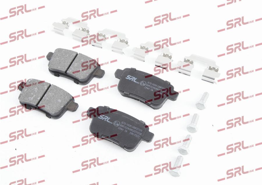 SRLine S70-1635 - Гальмівні колодки, дискові гальма autozip.com.ua