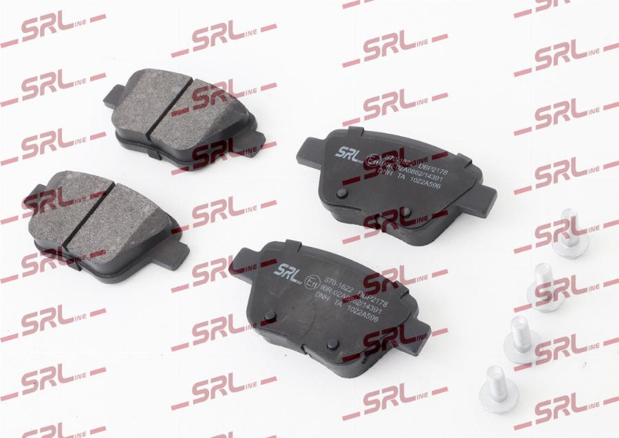 SRLine S70-1622 - Гальмівні колодки, дискові гальма autozip.com.ua
