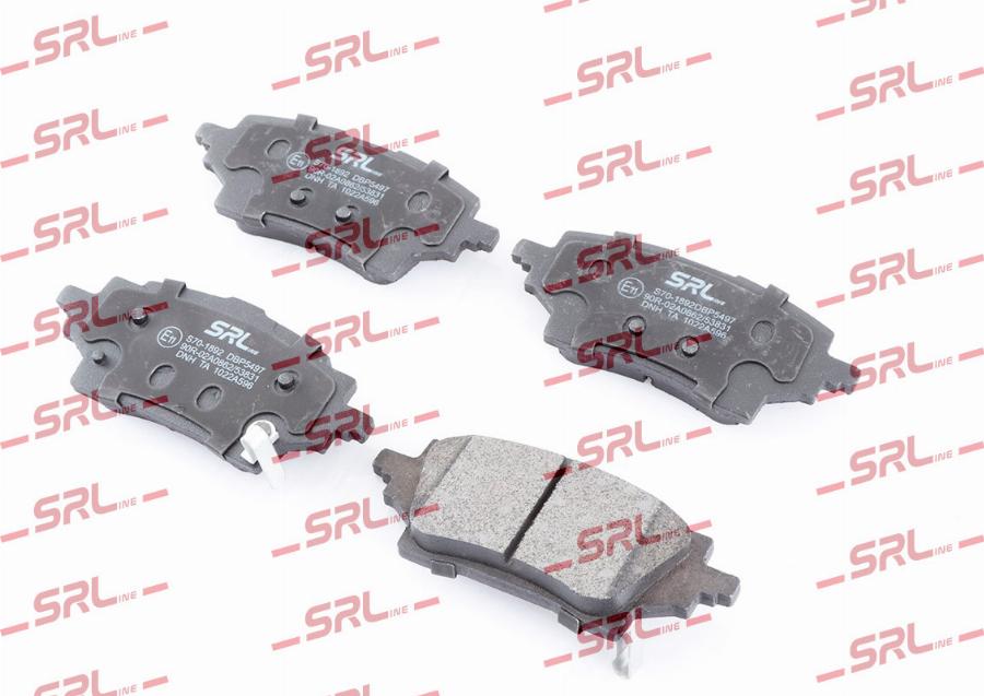 SRLine S70-1892 - Гальмівні колодки, дискові гальма autozip.com.ua
