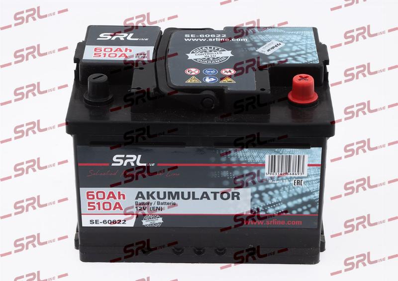 SRLine SE-60622 - Стартерна акумуляторна батарея, АКБ autozip.com.ua