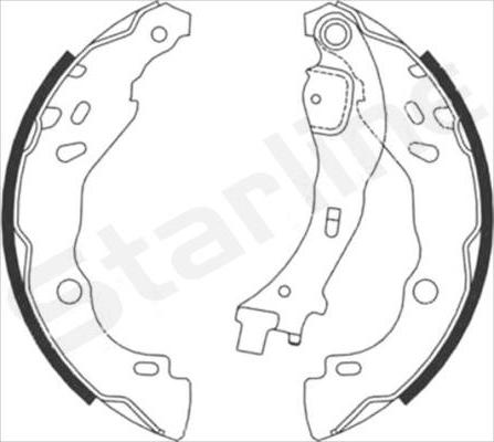 Starline BC 08700 - Комплект гальм, барабанний механізм autozip.com.ua