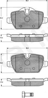 Starline BD S461 - Гальмівні колодки, дискові гальма autozip.com.ua