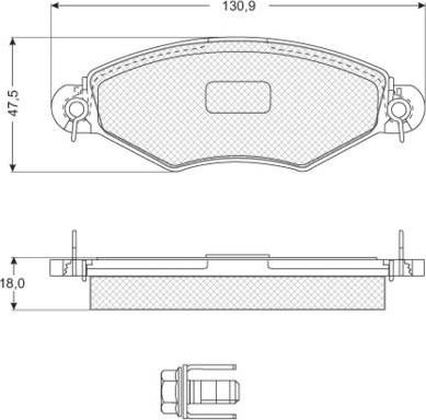 Starline BDS060 - Гальмівні колодки, дискові гальма autozip.com.ua
