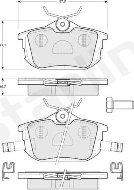 Starline BD S830P - Гальмівні колодки, дискові гальма autozip.com.ua