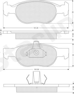 Starline BD S823P - Гальмівні колодки, дискові гальма autozip.com.ua