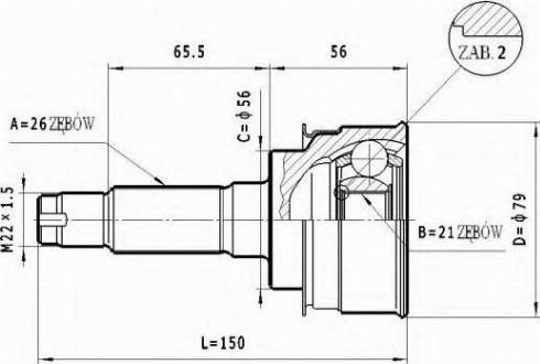 Statim C.463 - Шарнірний комплект, ШРУС, приводний вал autozip.com.ua