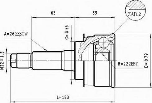 Statim C.467 - Шарнірний комплект, ШРУС, приводний вал autozip.com.ua