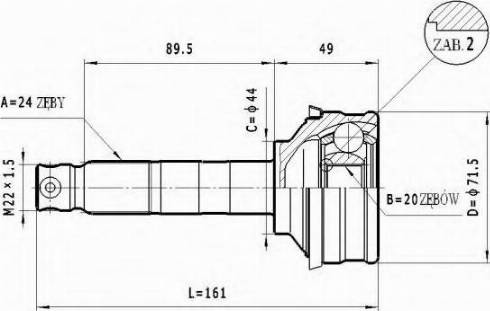 Statim C.404 - Шарнір, ШРУС, приводний вал autozip.com.ua
